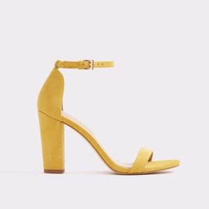 Aldo Shoes Mustard Block Heels